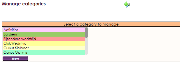 Activiteiten Categorieen aanmaken en beheren 2